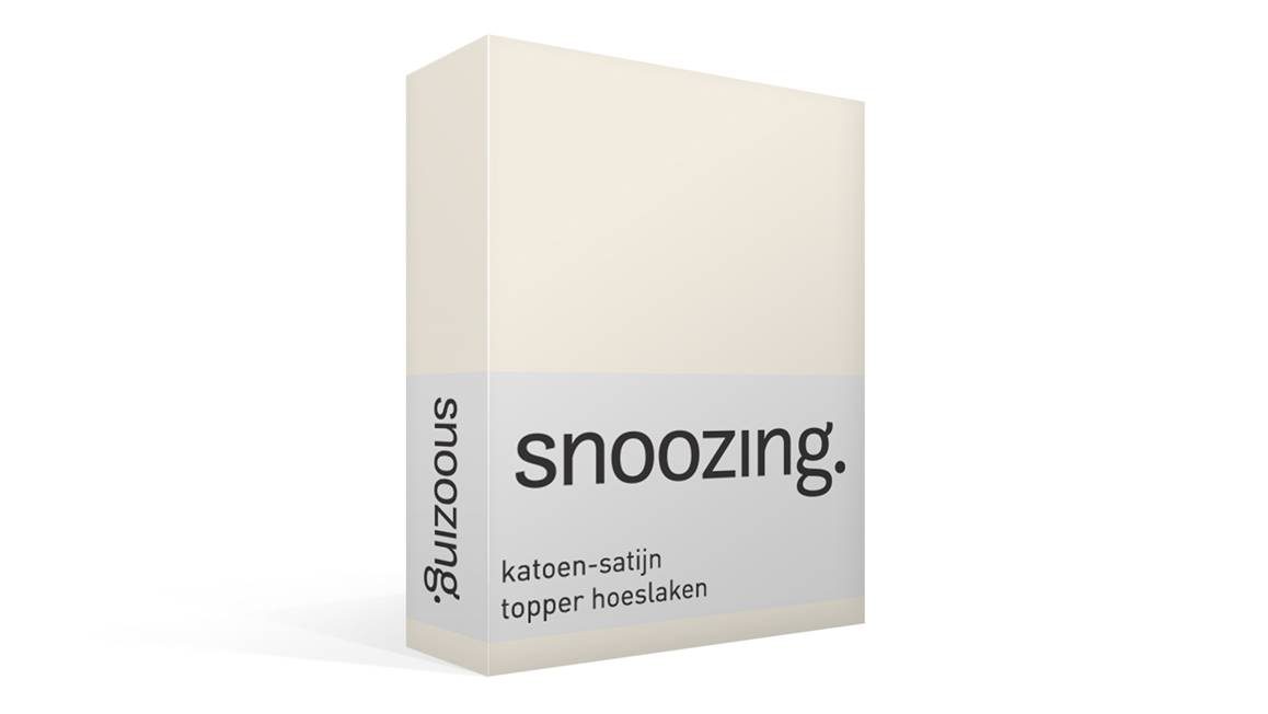 Snoozing katoen-satijn topper hoeslaken