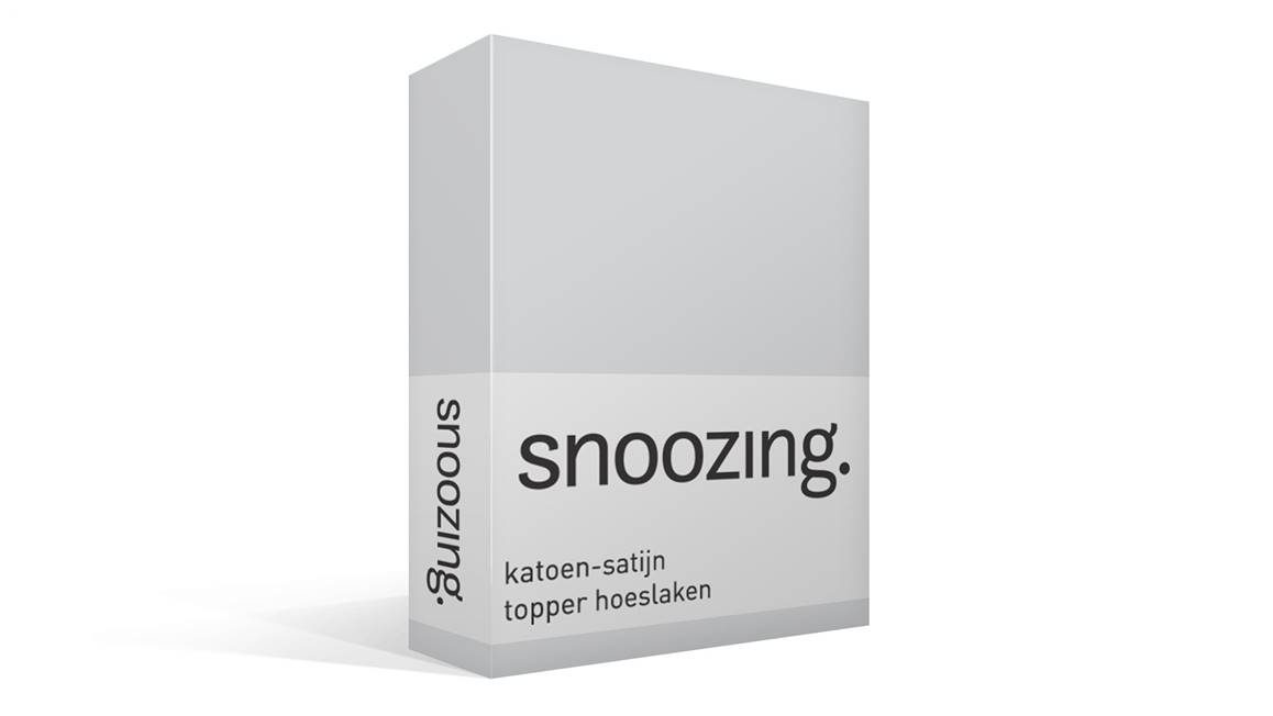 Snoozing katoen-satijn topper hoeslaken