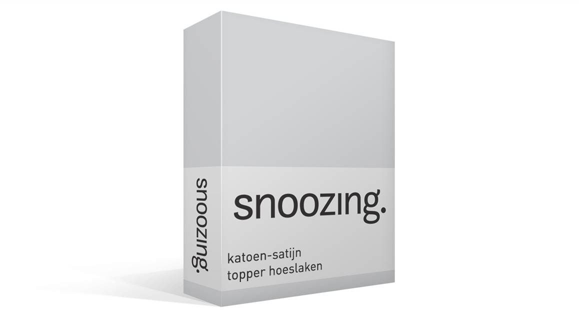 Snoozing katoen-satijn topper hoeslaken