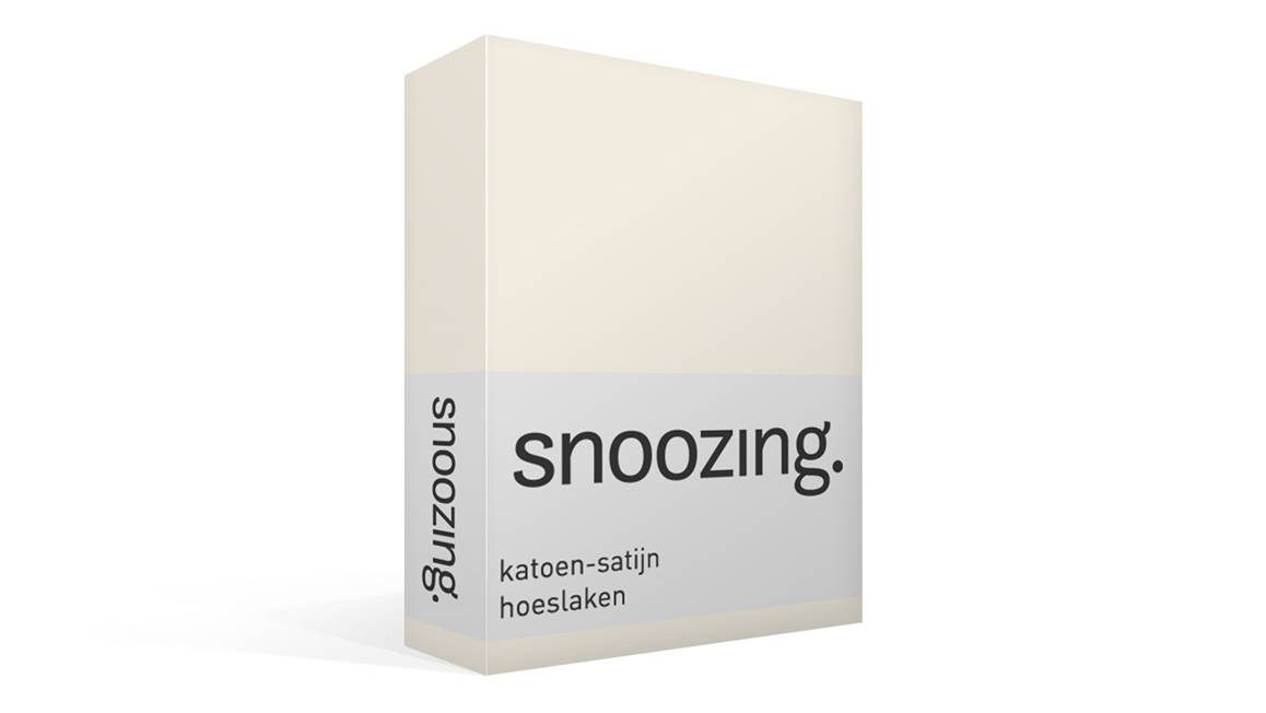 Snoozing katoen-satijn hoeslaken