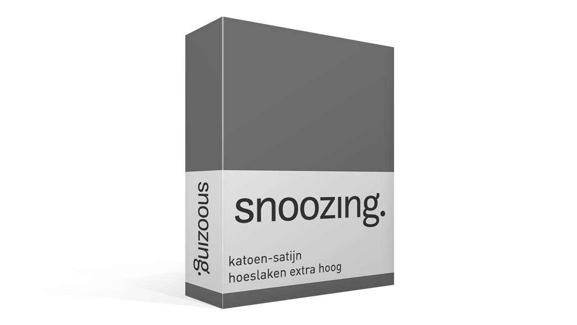 Snoozing katoen-satijn hoeslaken extra hoog