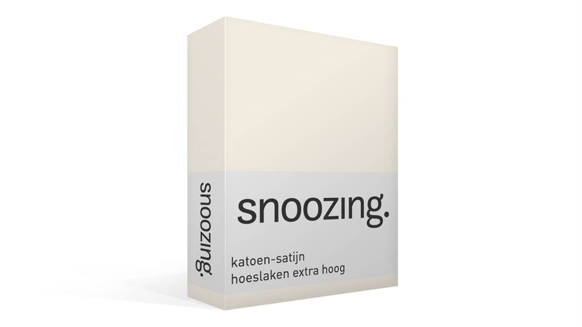 Snoozing katoen-satijn hoeslaken extra hoog