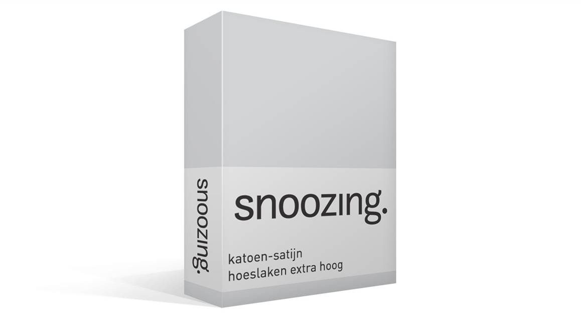 Snoozing katoen-satijn hoeslaken extra hoog