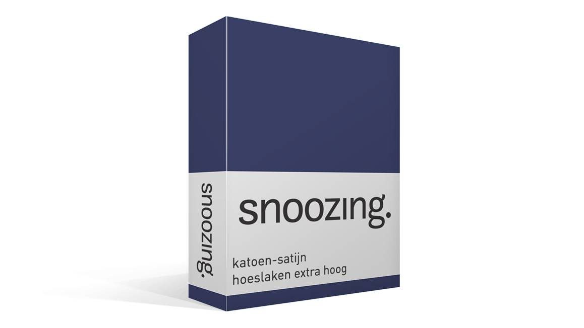 Snoozing katoen-satijn hoeslaken extra hoog
