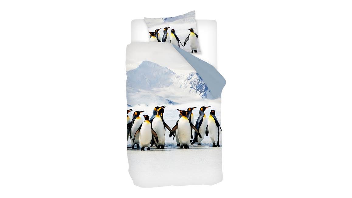 Afleiding tweede Is Snoozing Pinguins flanel dekbedovertrek - Multi - Smulderstextiel.be