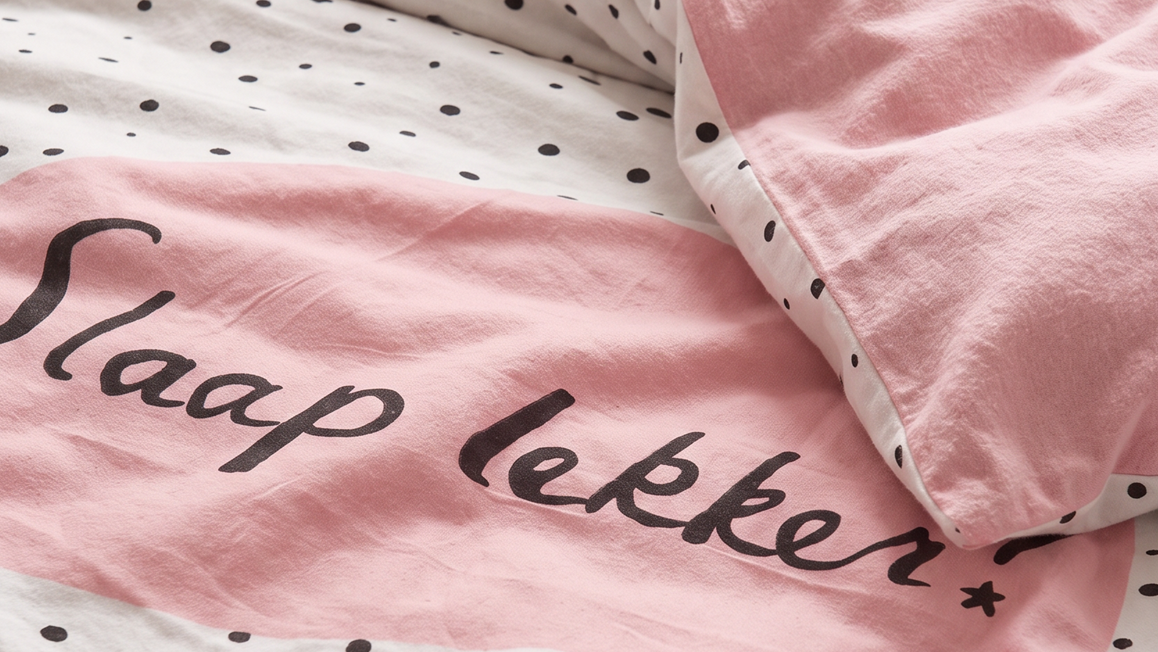 Snoozing Slaap lekker flanel dekbedovertrek