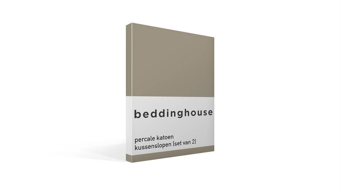 Beddinghouse percale katoen kussenslopen (set van 2)