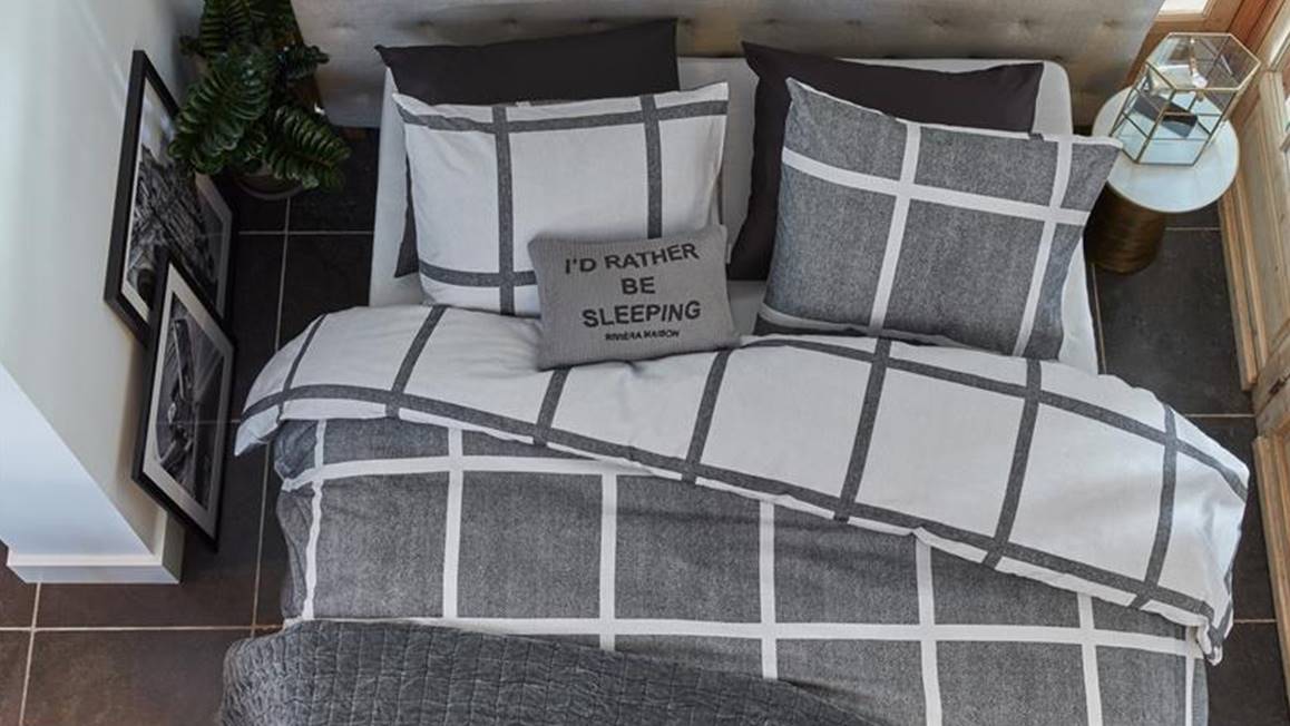 Rivièra Maison Grand Street flanel dekbedovertrek 