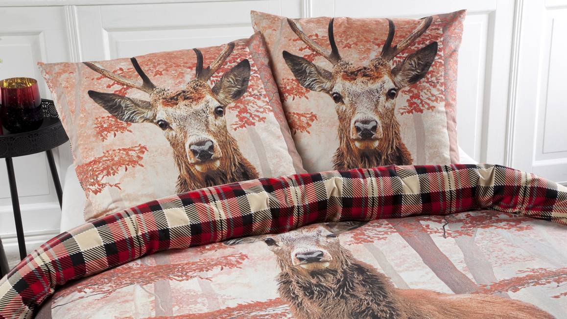 Papillon Hirvi flanel dekbedovertrek