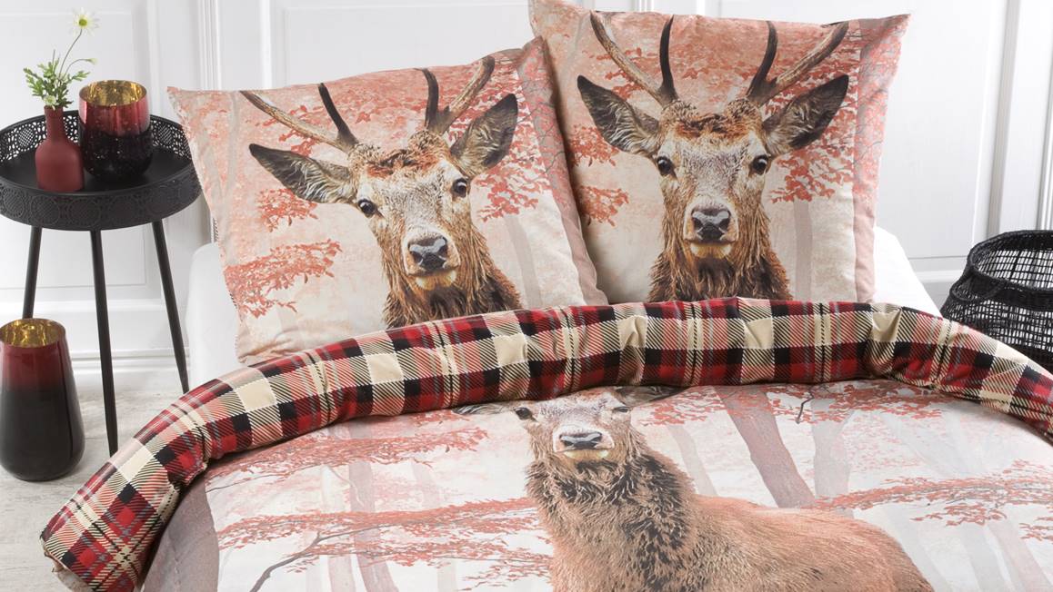 Papillon Hirvi flanel dekbedovertrek