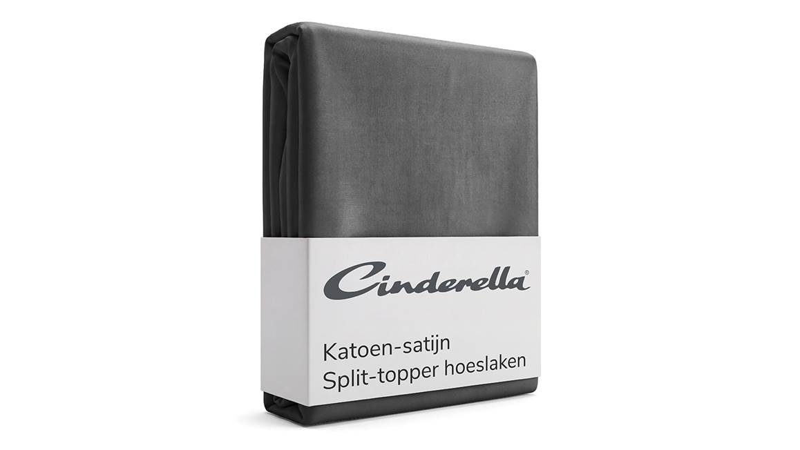 Cinderella katoen-satijn split-topper hoeslaken