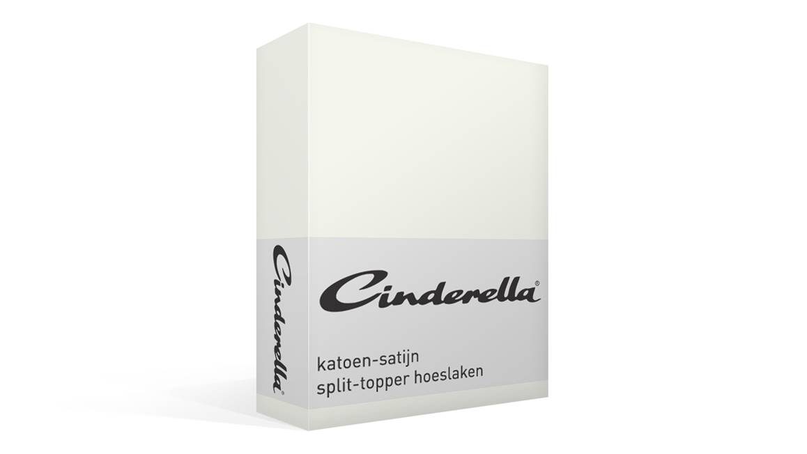 Cinderella katoen-satijn split-topper hoeslaken