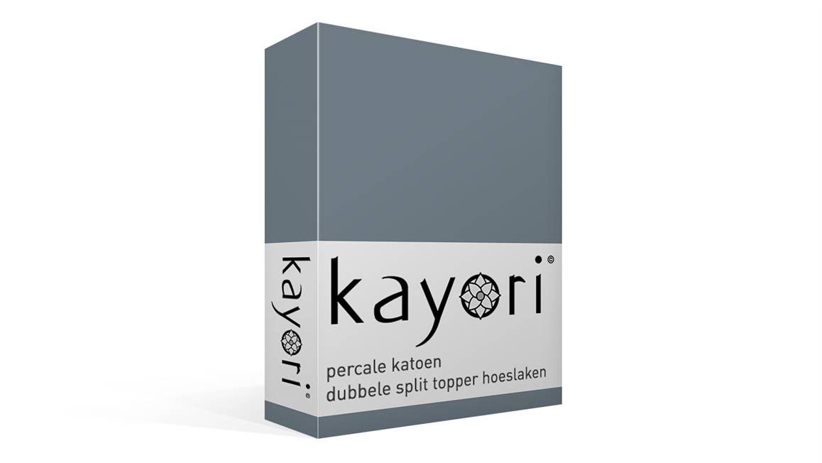 Kayori Shizu percale katoen dubbele split-topper hoeslaken