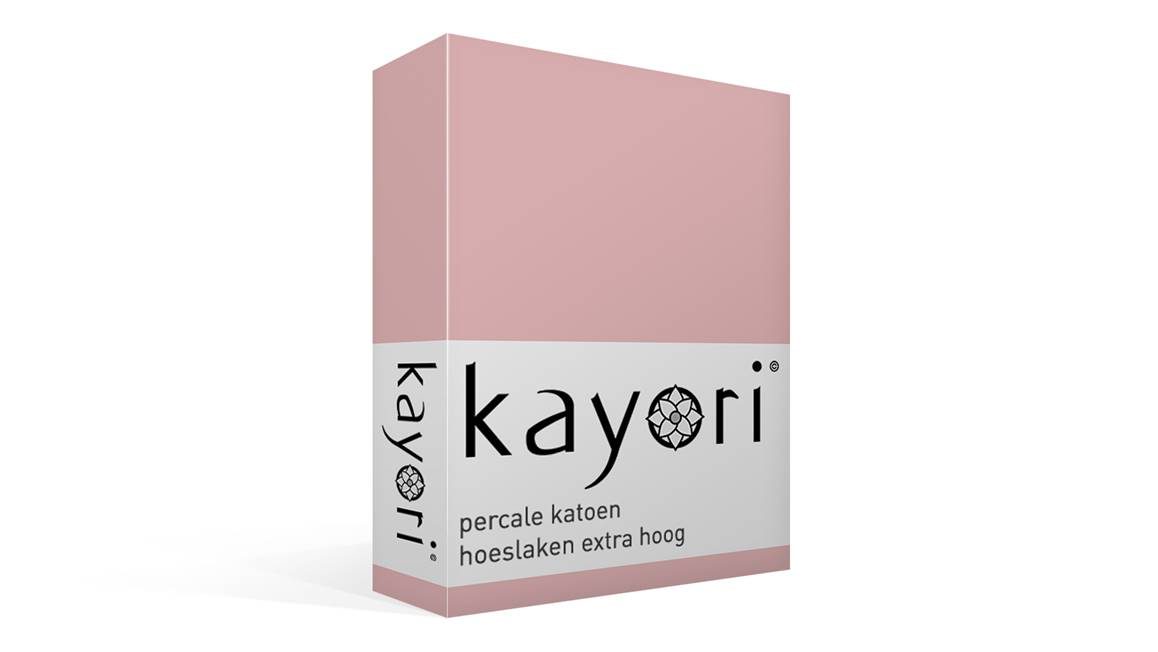 Kayori Shizu percale katoen hoeslaken extra hoog