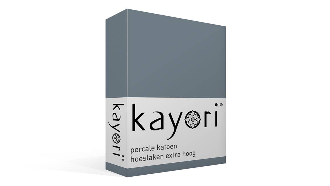 Kayori Shizu percale katoen hoeslaken extra hoog