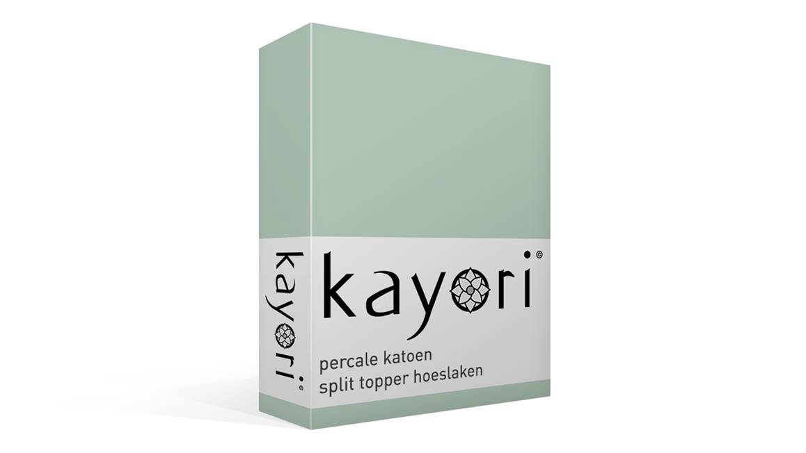 Kayori Shizu percale katoen split-topper hoeslaken