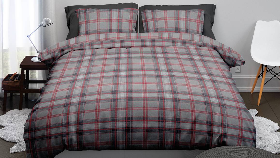 Romanette Mellrose flanel dekbedovertrek
