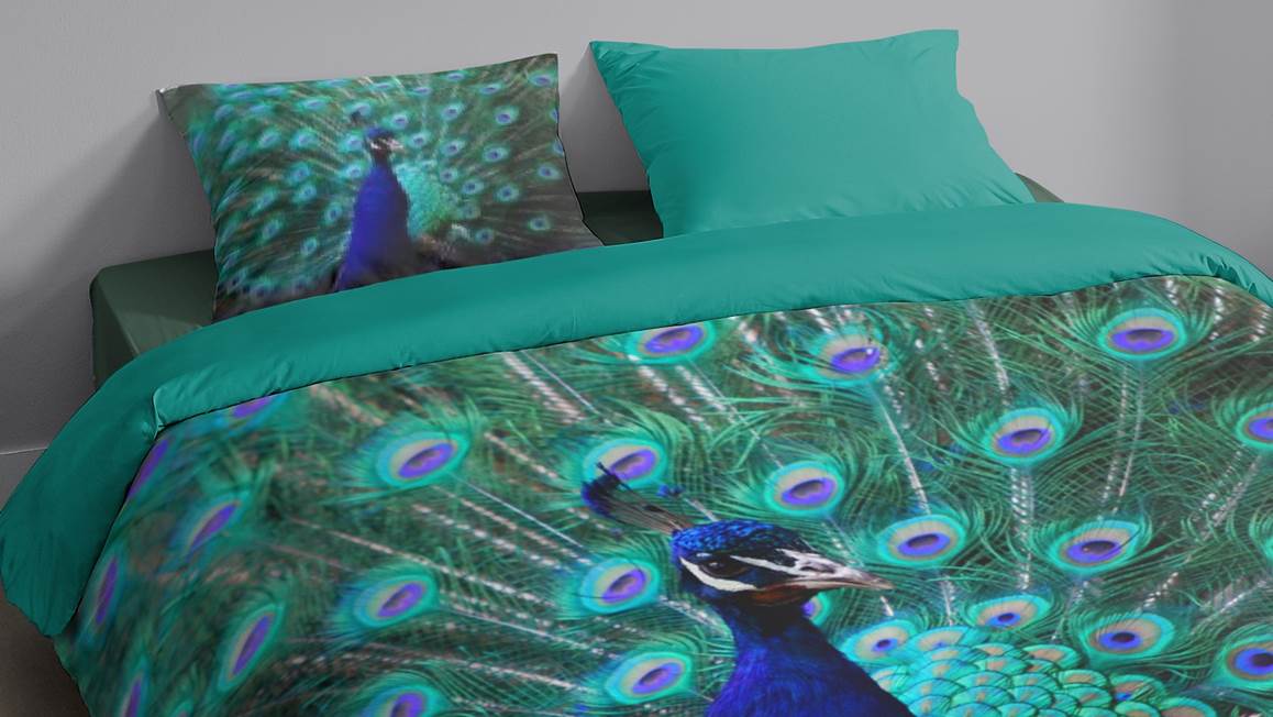 Pure Peacock dekbedovertrek