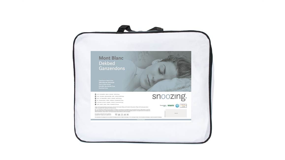 Snoozing Mont Blanc donzen zomerdekbed