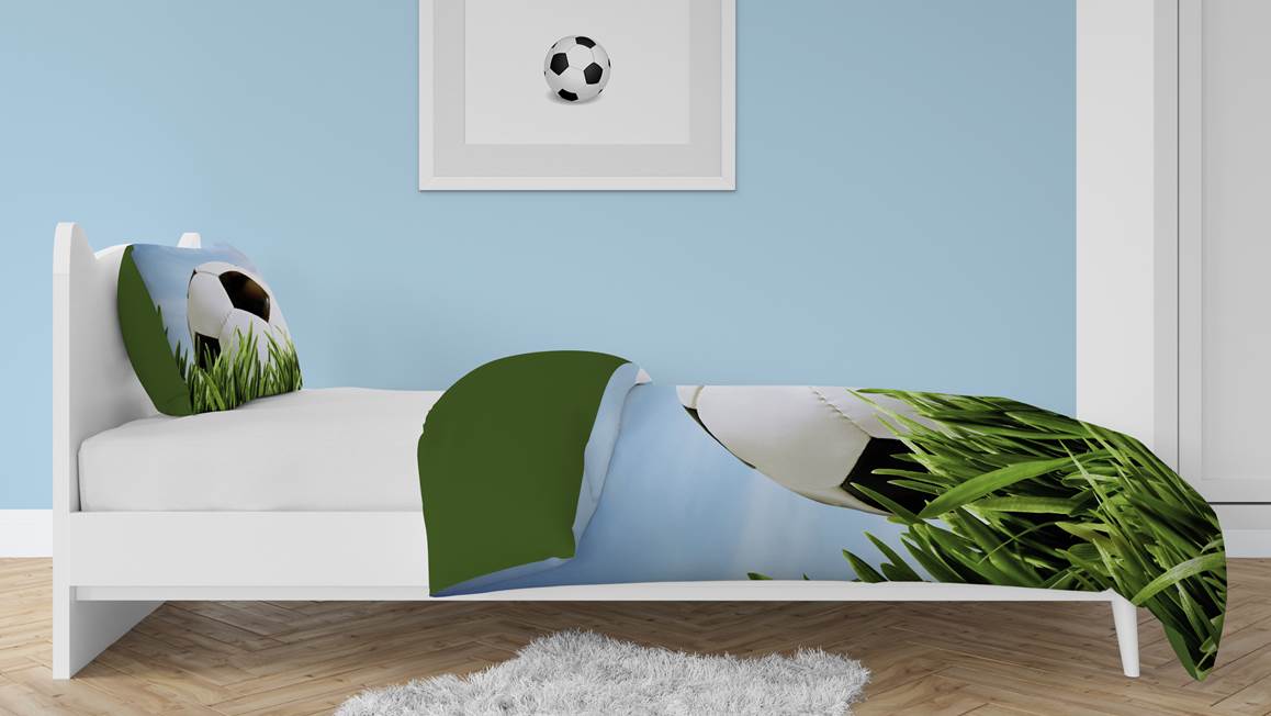 Snoozing Voetbal dekbedovertrek