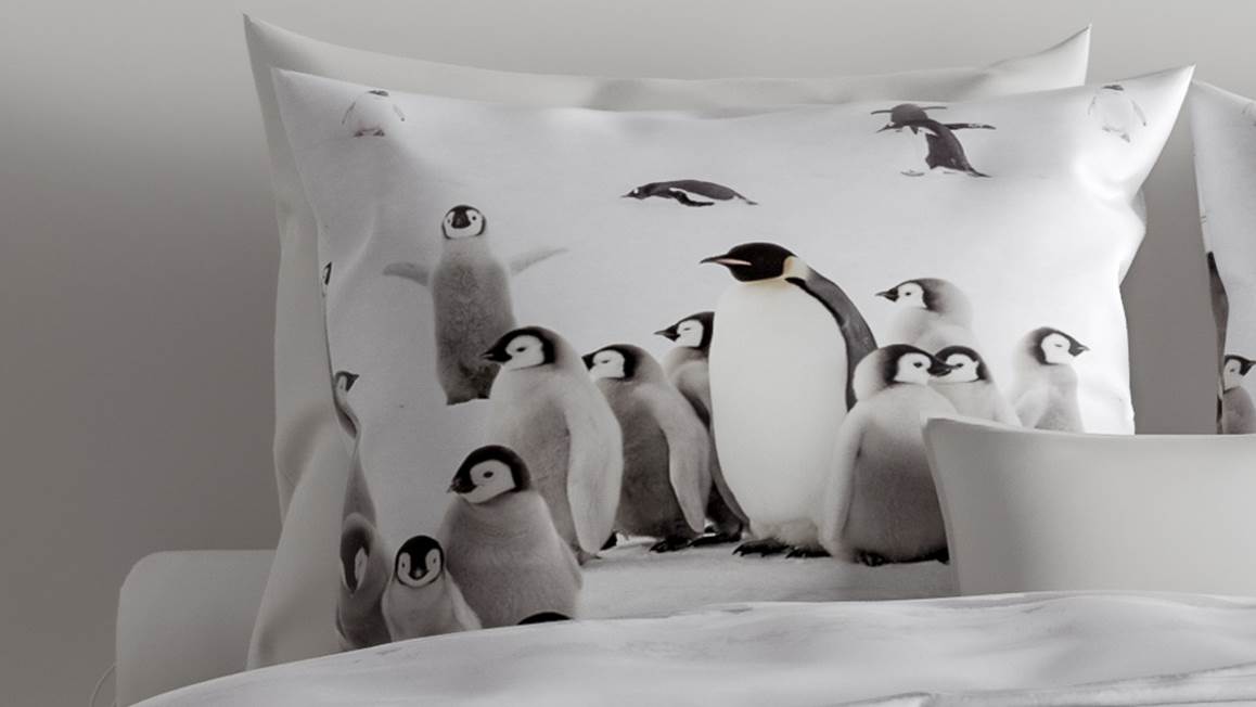 Zohome Pinguin flanel dekbedovertrek