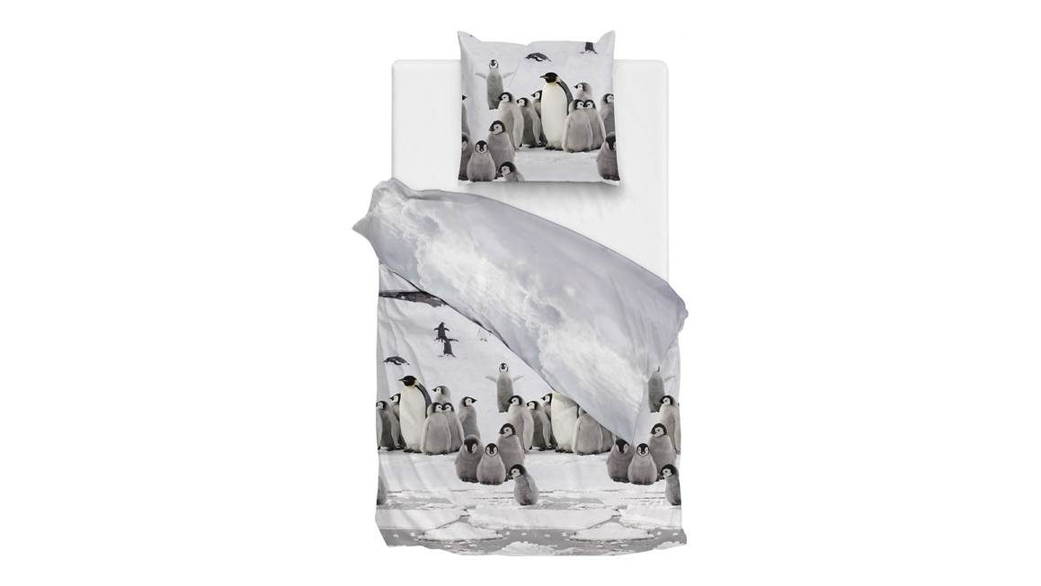 Zohome Pinguin flanel dekbedovertrek