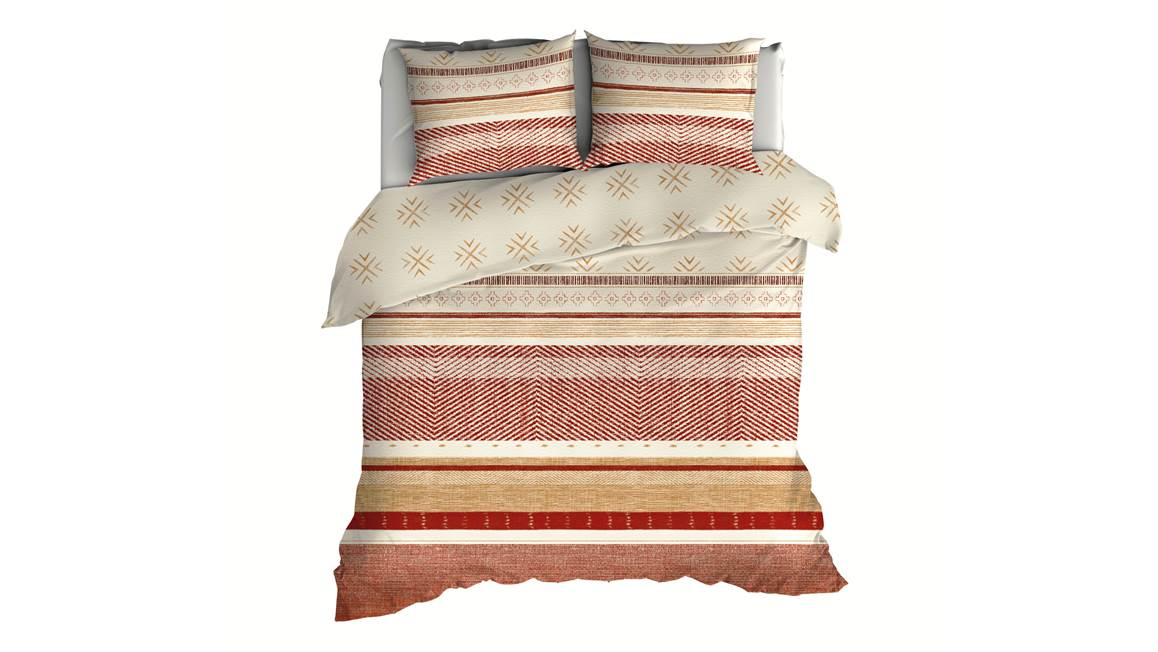 Romanette Hamptons flanel dekbedovertrek