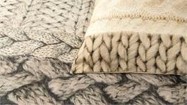 Snoozing Knitted Wool flanel dekbedovertrek