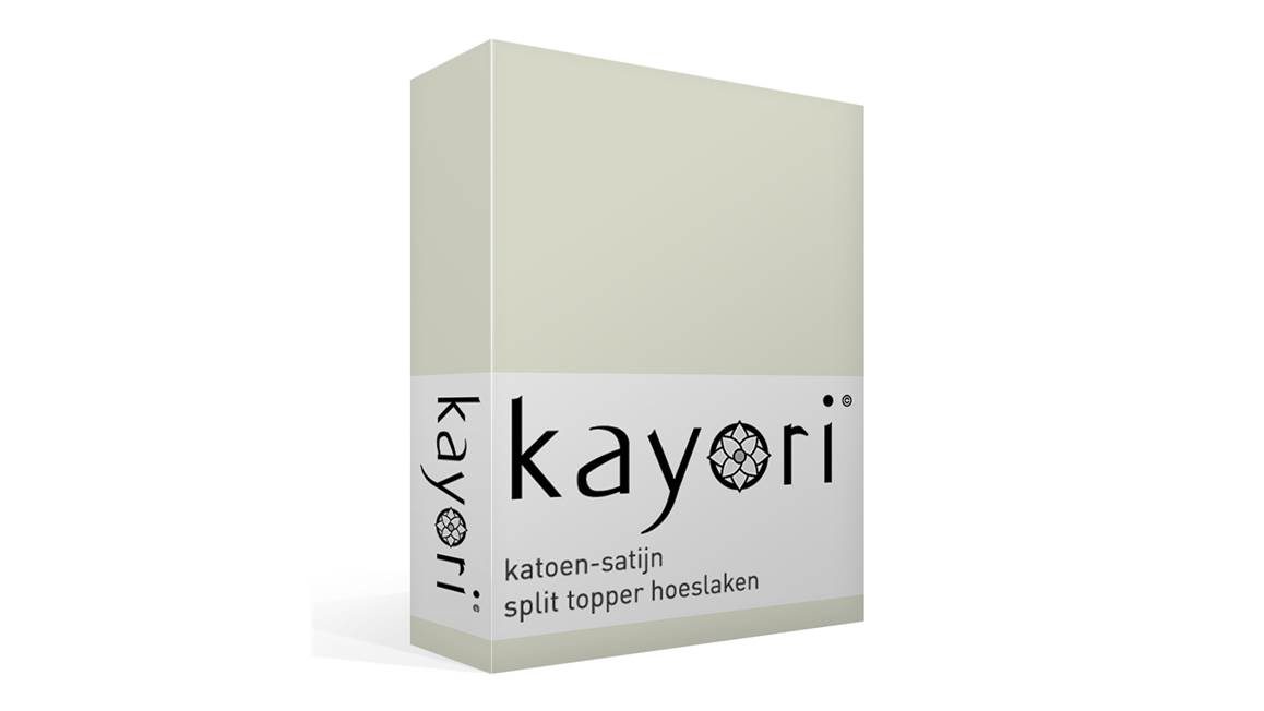 Kayori Edo katoen-satijn split-topper hoeslaken