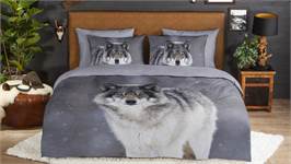 Good Morning Wolfie flanel dekbedovertrek