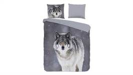 Good Morning Wolfie flanel dekbedovertrek