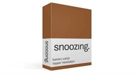 Snoozing katoen-satijn topper hoeslaken