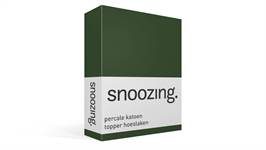 Snoozing percale katoen topper hoeslaken