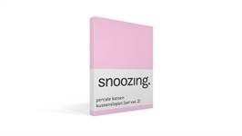 Snoozing percale katoen kussenslopen (set van 2)