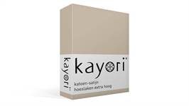 Kayori Saya katoen-satijn hoeslaken extra hoog