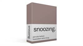 Snoozing percale katoen hoeslaken extra hoog