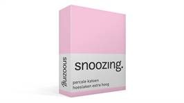 Snoozing percale katoen hoeslaken extra hoog