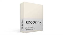 Snoozing katoen-satijn topper hoeslaken