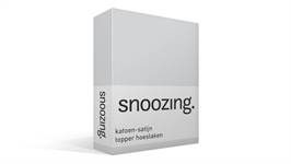 Snoozing katoen-satijn topper hoeslaken