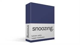Snoozing katoen-satijn topper hoeslaken