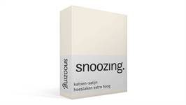 Snoozing katoen-satijn hoeslaken extra hoog