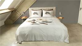Snoozing Feathery flanel dekbedovertrek
