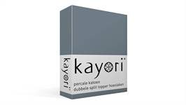 Kayori Shizu percale katoen dubbele split-topper hoeslaken