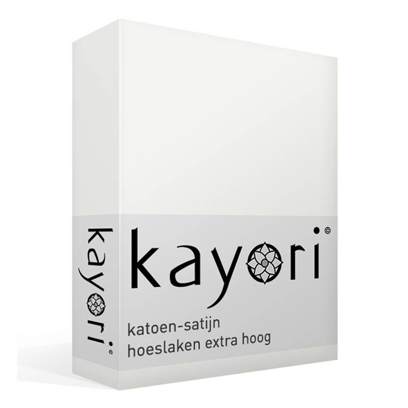 Kayori Edo katoen-satijn hoeslaken extra hoog