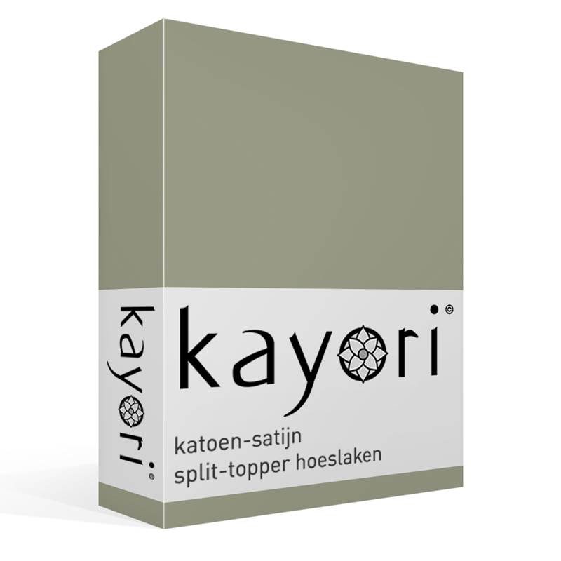 Kayori Edo katoen-satijn split-topper hoeslaken