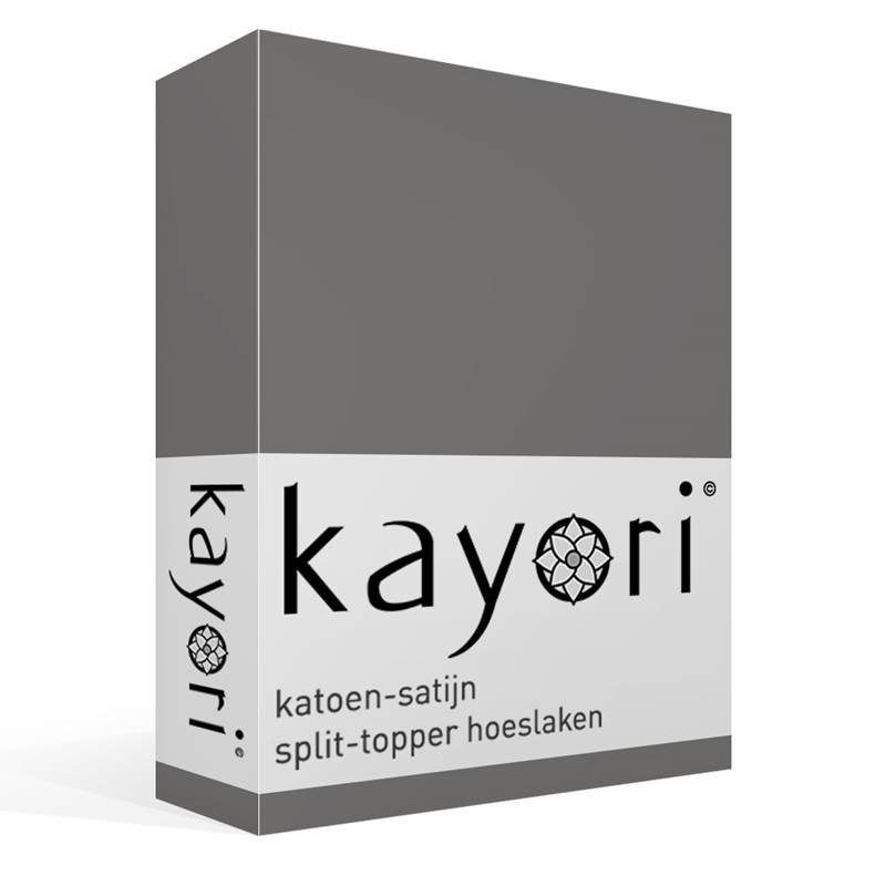 Kayori Edo katoen-satijn split-topper hoeslaken