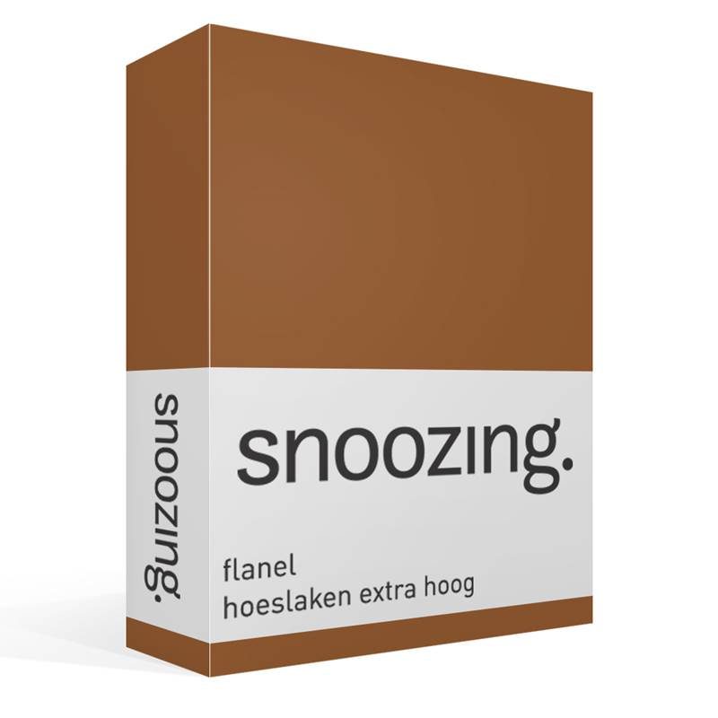 Snoozing flanel hoeslaken extra hoog