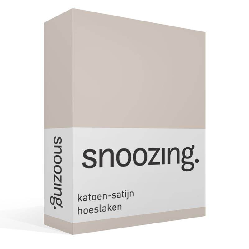 Snoozing katoen-satijn hoeslaken