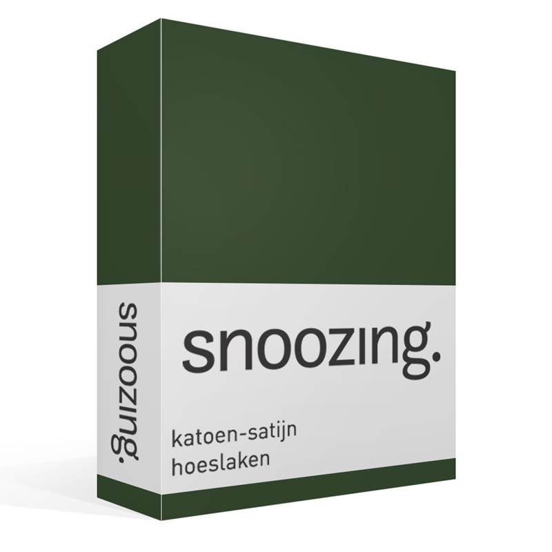 Snoozing katoen-satijn hoeslaken