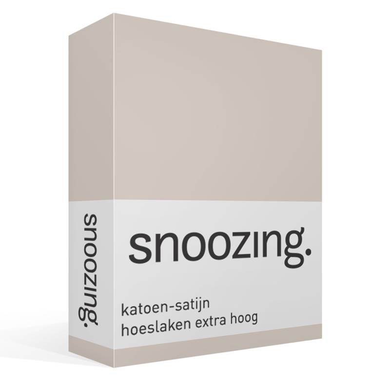 Snoozing katoen-satijn hoeslaken extra hoog